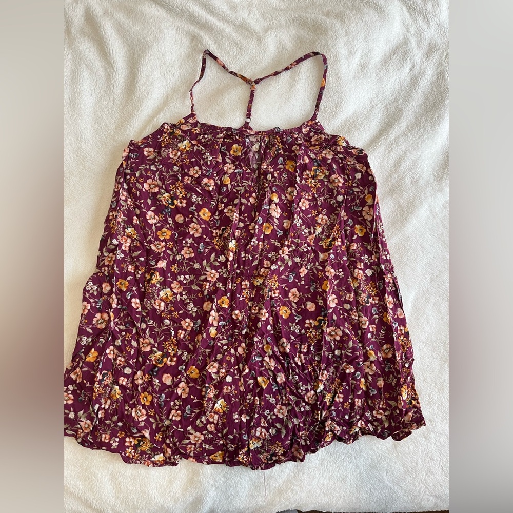 FOREVER 21 FLORAL TANK BLOUSE